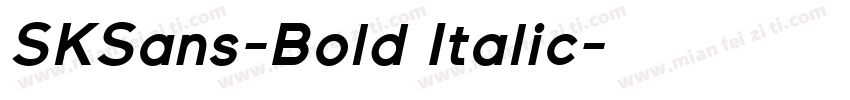 SKSans-Bold Italic字体转换